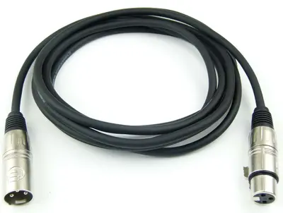 3 m PROFI Mikrofonkabel ADAM HALL K3MMF0300 schwarz XLR 3 pol DMX Mikrofon Kabel