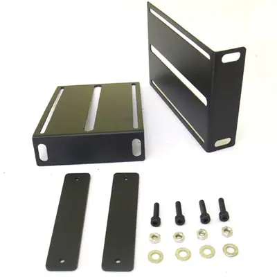 2x Winkel 2 HE Rackwinkel für Verstärker hinten Verstärkerwinkel Rack Kit Stütze