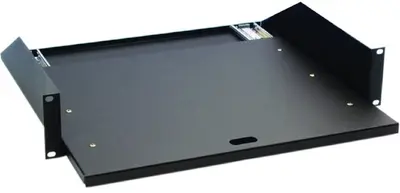 19" Rackwanne 2 HE mit Auszugsschienen, ausziehbare Rackablage Adam Hall 87555