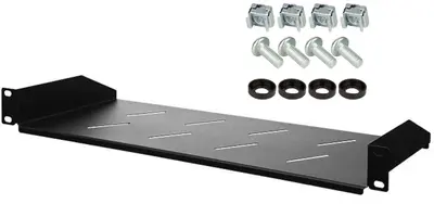 1 HE PROFI Rackablage 17 cm tief 19" Ablage Fachboden Trägereinschub Rack Wanne