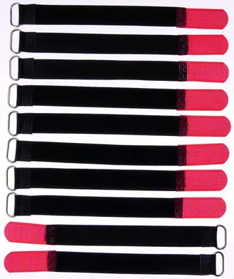 10x Klettbänder Kabelklett 200 x 20mm rot Kabel Klett Band Kabelbinder Klettband