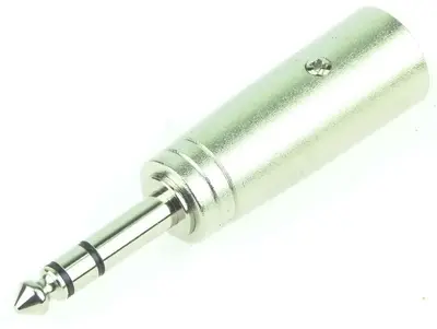 ADAM HALL Adapter XLR Stecker male auf 6,3 mm Klinke TRS stereo Audio Verbinder