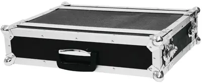 Effektrack 2 HE 19" DJ Studio Rack Case Flightcase 24 cm tief schwarz Verstärker