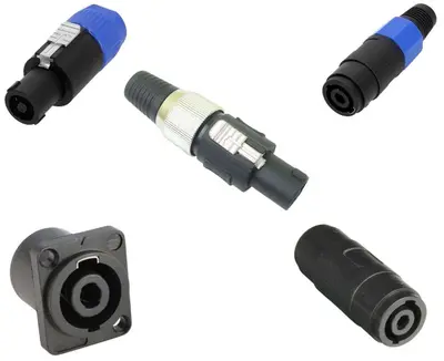 Adam Hall Speaker Kabel Stecker Kupplung Einbau Buchse Speakon kompatibel