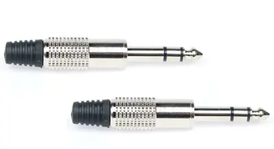2 x Stereo Klinkenstecker 6,3 mm Klinke Kabel Stecker Metall Neutrik kompatibel