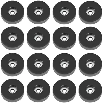 16 Gummifüße Ø 38 x 10 mm Stahleinlage Adam Hall 4906 Gerätefuß Möbelfüße Gummi