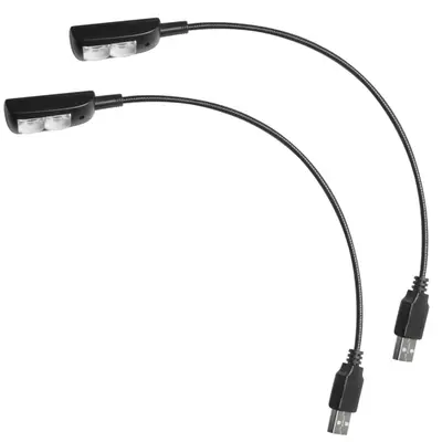 2x LED USB Mixerlampe Notebook Laptop Licht Leuchte Lampe Schwanenhalslampe