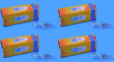 4 Stück 12V 100Watt G-6,35 2000h halogen Studio Stiftsockel Lampe OMNILUX FCR