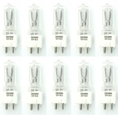 10x LedDoo 500W 230V Leuchtmittel A1 Sockel Gy-9,5 Gy 9,5 Raylight PAR 64 / 56