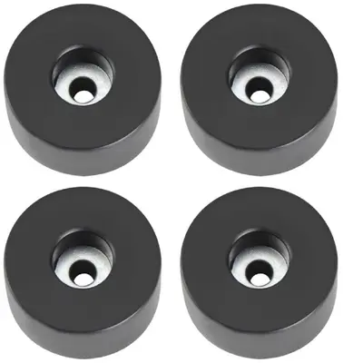 4 Gummifüße Ø 38 x 20 mm Stahleinlage Adam Hall 4909 Gerätefuß Möbelfüße Gummi