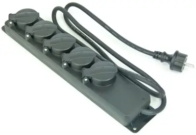 5 fach Aussen Outdoor Steckdosenleiste Mehrfachsteckdose H07RN-F Mehrfachstecker