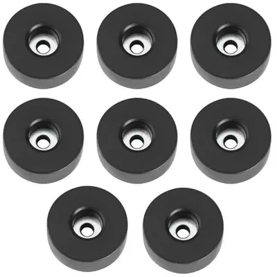 8 Gummifüße Ø 38 x 15 mm Stahleinlage Adam Hall 4907 Gerätefuß Möbelfüße Gummi