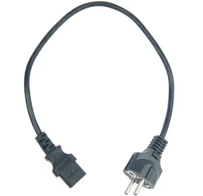0,5 m Netzkabel Kaltgerätekabel schwarz Schuko 50 cm Kaltgeräte Strom Kabel C13