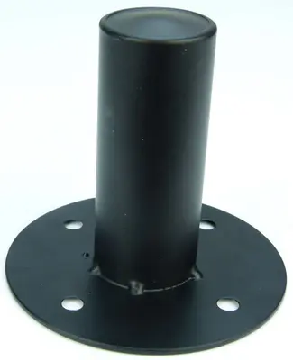 Boxenflansch Stahl schwarz - PA Boxen Flansch Einbauflansch für 35 mm Stative