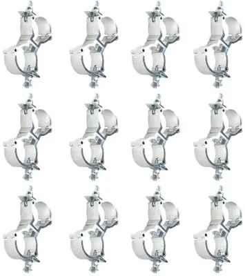 12x EUROLITE Doppel Schelle Klammer beweglich drehbar Swivel Coupler TPC-15 150k
