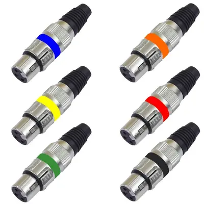 XLR KUPPLUNGEN in 6 verschiedenen Farben Neutrik kompatibel, freie Farbwahl