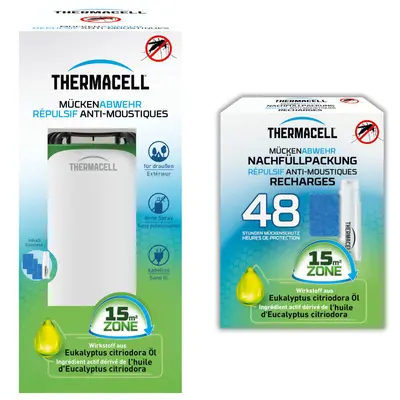 Thermacell Mückenabwehr Protect, weiß-grün + Nachfüllpackung 48 Stunden
