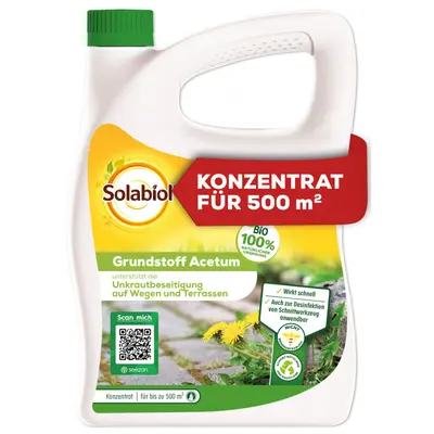 Solabiol Grundstoff Acetum 3 Liter Unkraut Bekämpfung Wege Terrasse Einfahrt