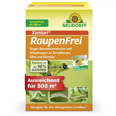 Neudorff Raupenfrei XenTari 25 g - Xentari Buchsbaumzünsler Raupen bekämpfen