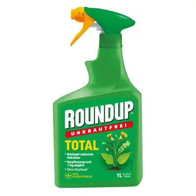Roundup Unkrautfrei Total 1 Liter Unkrautvernichter gegen Unkraut Herbizid