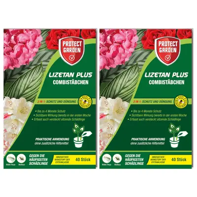 Protect Garden Lizetan Plus Combistäbchen 2x 40 Stück Weiße Fliege Blattläuse