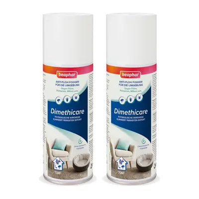 Beaphar Dimethicare Anti-Floh Fogger 2x 200 ml Vernebler Zecken Flöhe Milben