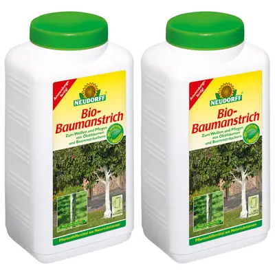 Neudorff Bio-Baumanstrich 2x 2 Liter - Zum Weißen und Pflegen - Obstbaum Baum