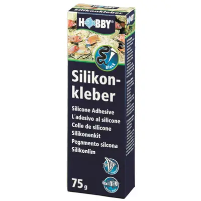 Hobby Silikonkleber, schwarz 75 g - Kleber Silikon Aquarium Terrarium abdichten