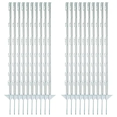 Electra Kunststoffpfahl 105 cm mit Doppeltritt - weiß - 20 Stück Weidezaunpfähle