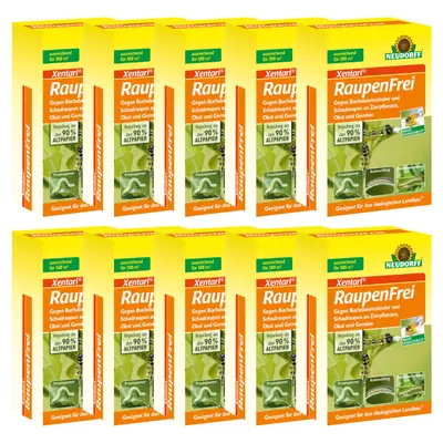XenTari Raupenfrei 10x 25g Buchsbaumzünsler Raupen biologisch bekämpfen Neudorff