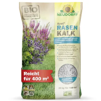 Neudorff Azet RasenKalk 20 kg Wurzelbildung Kalk Rasenpflege Vitalkalk Wachstum