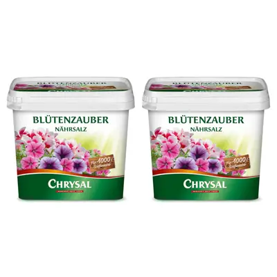 Chrysal Blütenzauber Nährsalz 2x 1 kg - Blühpflanzen Dünger Universal Blumen