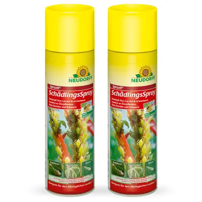 Neudorff Spruzit SchädlingsSpray 2x 400 ml Spray gegen Schädlinge an Pflanzen