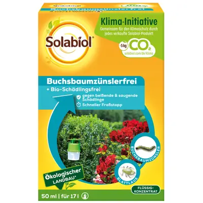 Solabiol Buchsbaumzünslerfrei 50 ml Buchsbaumzünsler bekämpfen Fraßstopp