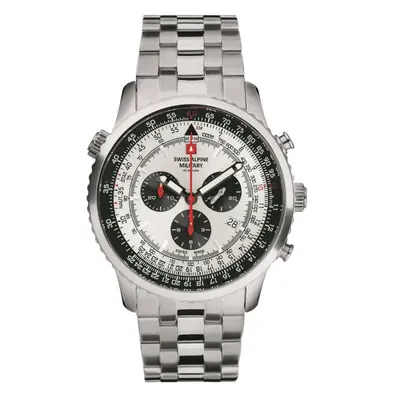 Swiss Alpine Military Herren Uhr Chronograph Analog Quarz 7078.9132SAM Edelstahl