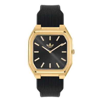 Adidas Unisex Uhr CITY TECH SQUARE Silikon schwarz AOFH26515