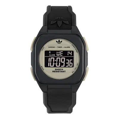 Adidas Unisex Uhr Digital CITY TECH FOUR Kunststoff schwarz AOST26536