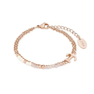 s.Oliver Jewel Damen Armband Armkette Edelstahl IP Rosé Anker 2018350