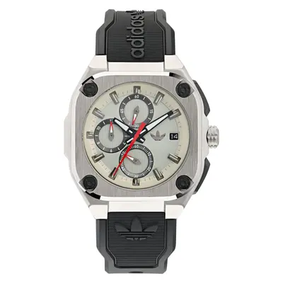 Adidas Unisex Uhr Chrono CITY TECH THREE Silikon schwarz AOFH24017