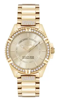 Plein Sport Damen Uhr Analog Quarz BEAUTY DIVA PSLHA0326 Edelstahl