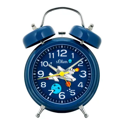 s.Oliver Wecker Analog Alarm Licht Kids Jungen Raumschiff SO-3962-CQ-1
