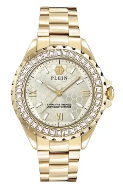 Philipp Plein Damen Uhr Analog Quarz PLEIN HEAVEN PWPOA0624 Edelstahl
