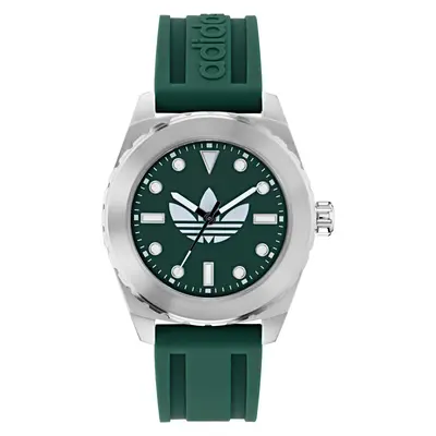 Adidas Herren Uhr Edelstahl Silikon grün AOSY25022
