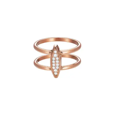 Esprit Damen Ring Edelstahl Rosé Zirkonia Exclusive ESRG12856C