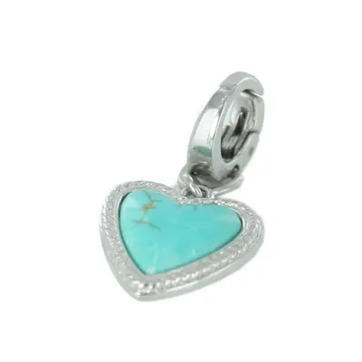 Fossil Anhänger Charms JF88020040 Herz türkis NEU