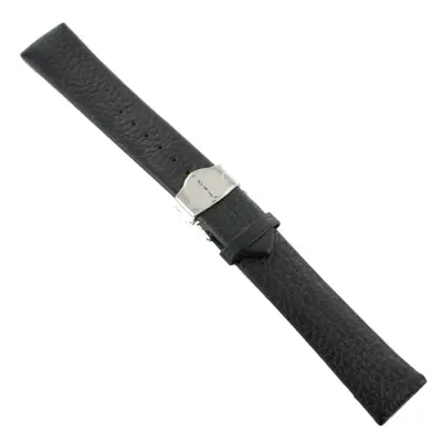 Ingersoll Ersatzband für Uhren Leder schwarz o. Naht Faltschl. Si 20 mm