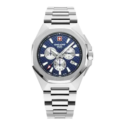 Swiss Alpine Military Herren Uhr Chronograph Analog Quarz 7005.9135SAM Edelstahl