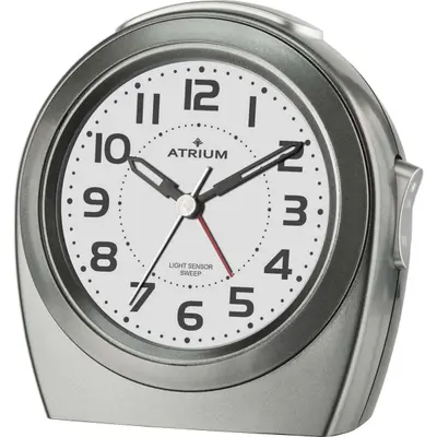 ATRIUM Wecker Analog Quarz anthrazit A451-4 ohne Ticken Nachtlicht