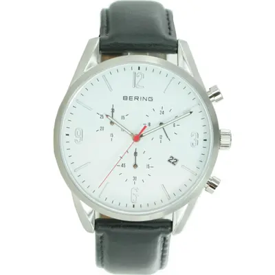 Bering Herren Uhr Armbanduhr Chronograph - 10542-404-1 Leder