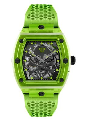 Philipp Plein Herren Uhr Automatik THE $KELETON CRYSTAL PWPTA0124